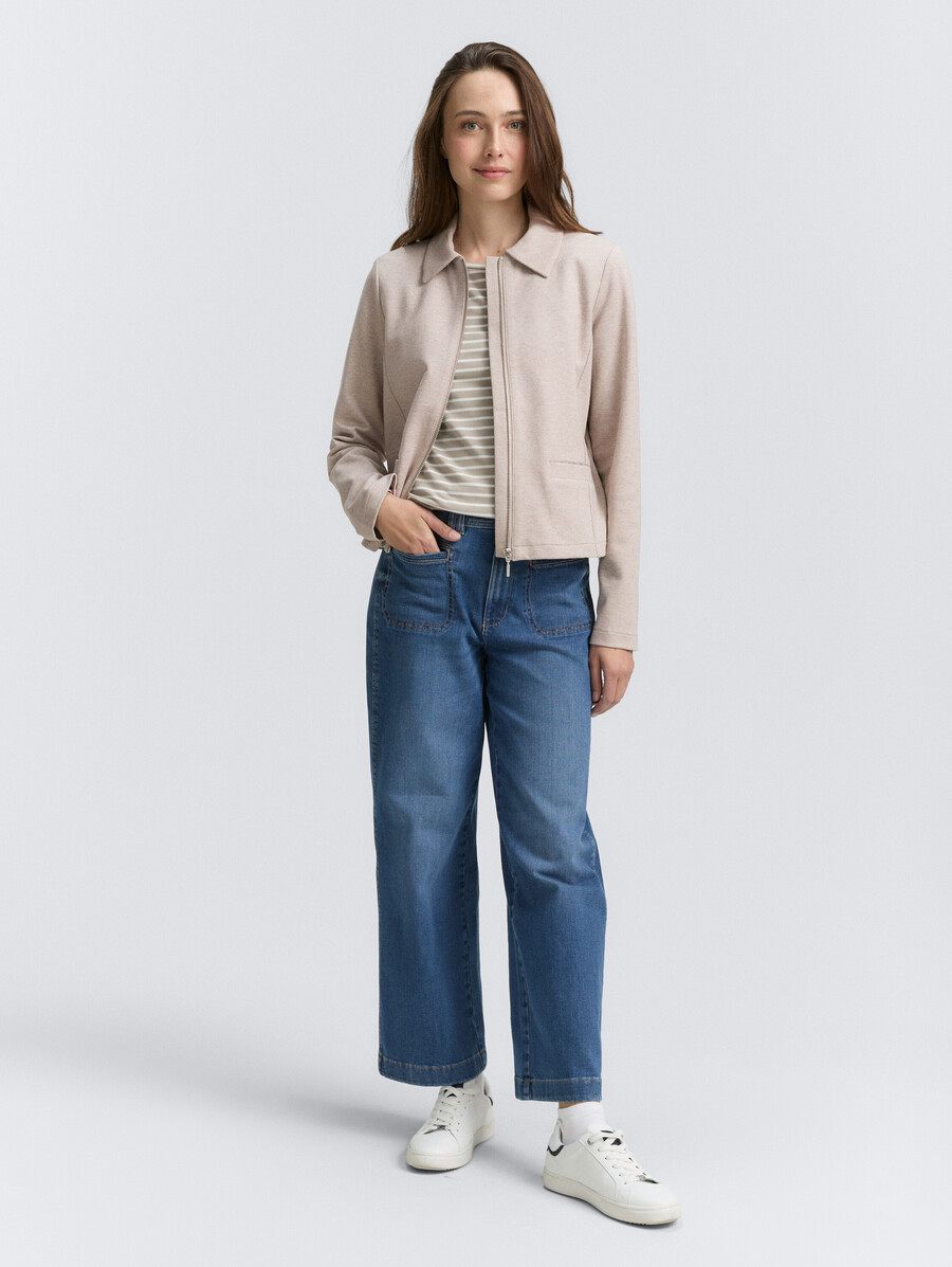 veste coupe classique avec fermeture éclair