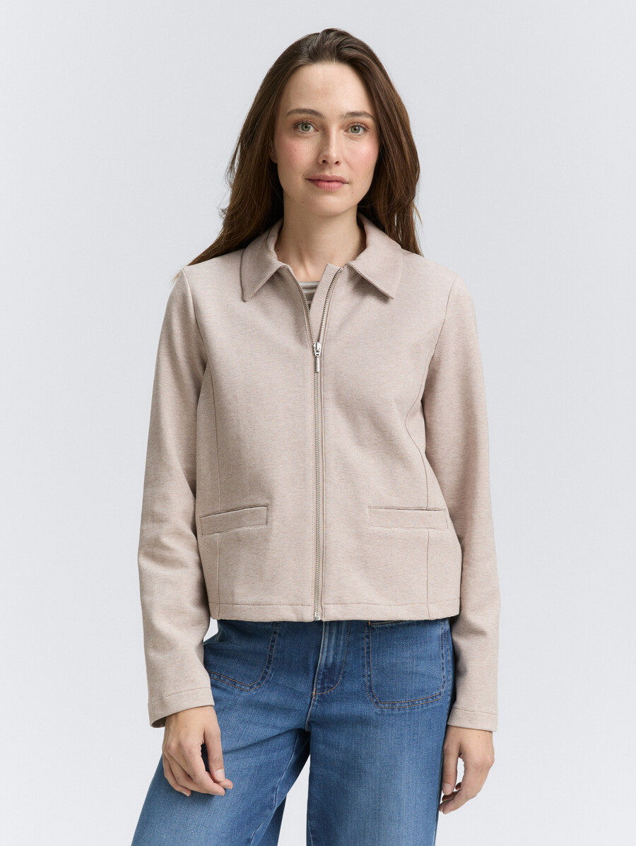 veste coupe classique avec fermeture éclair