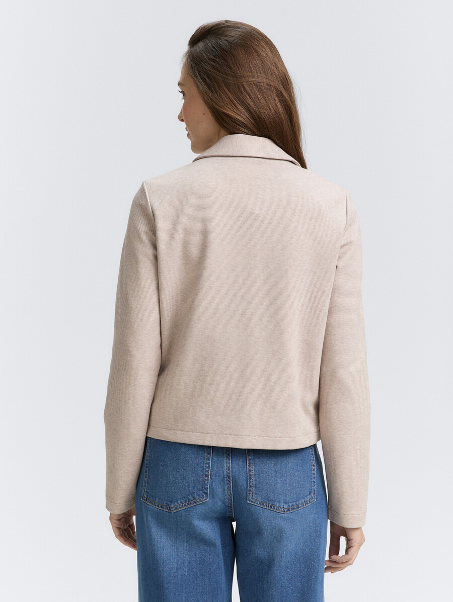 veste coupe classique avec fermeture éclair
