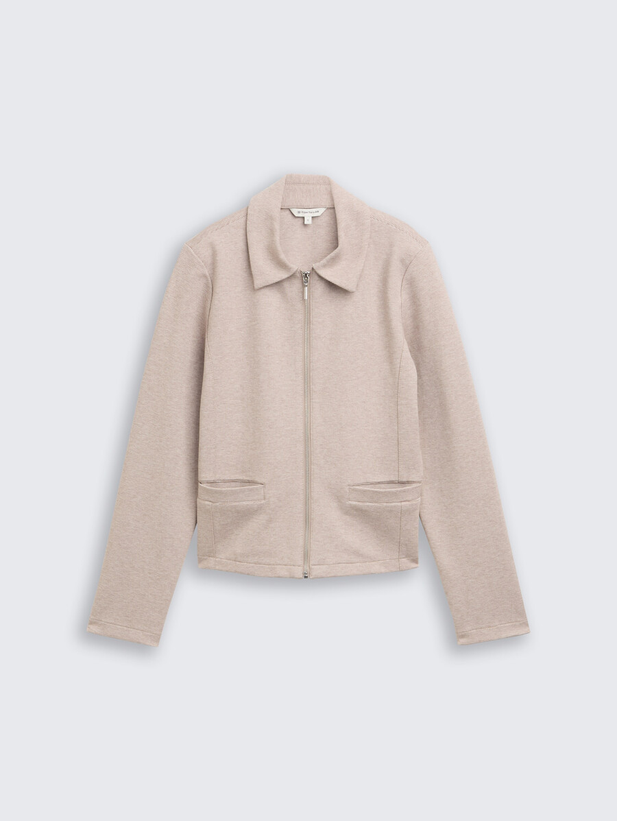 veste coupe classique avec fermeture éclair