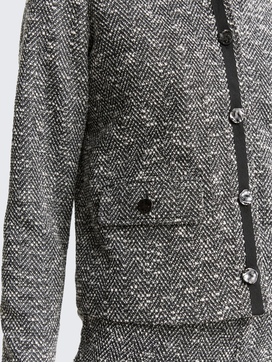 veste bouclée coupe classique
