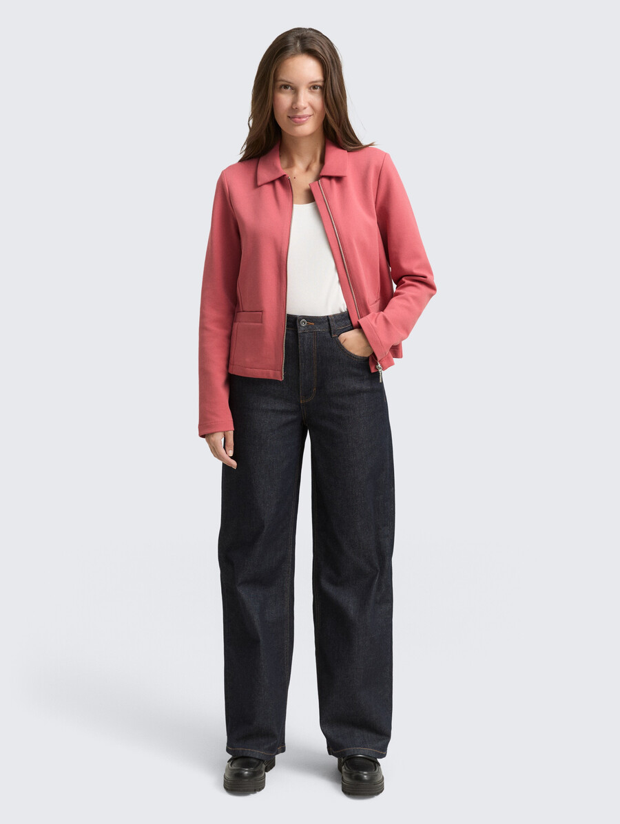 veste coupe classique avec fermeture éclair