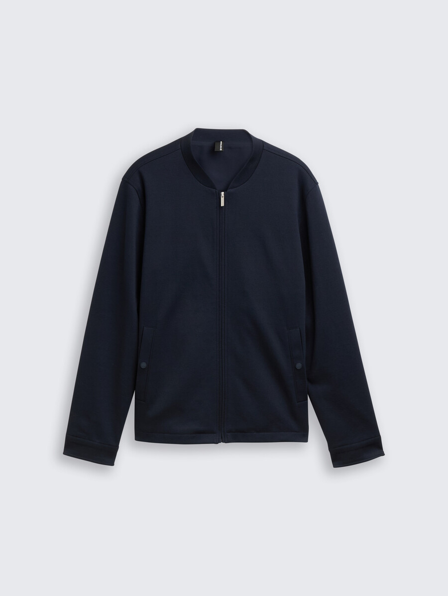 blouson en piqué à col bomber
