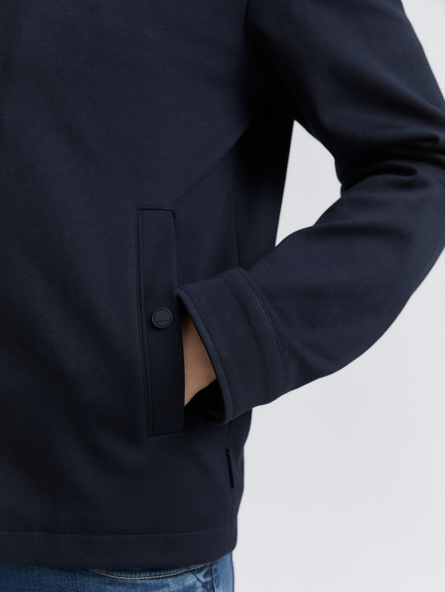 blouson en piqué à col bomber