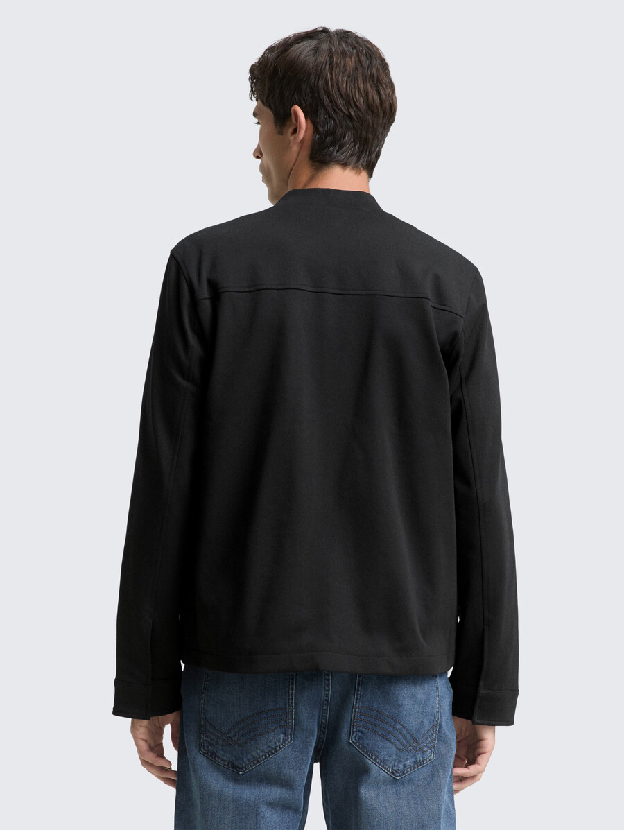 blouson en piqué à col bomber