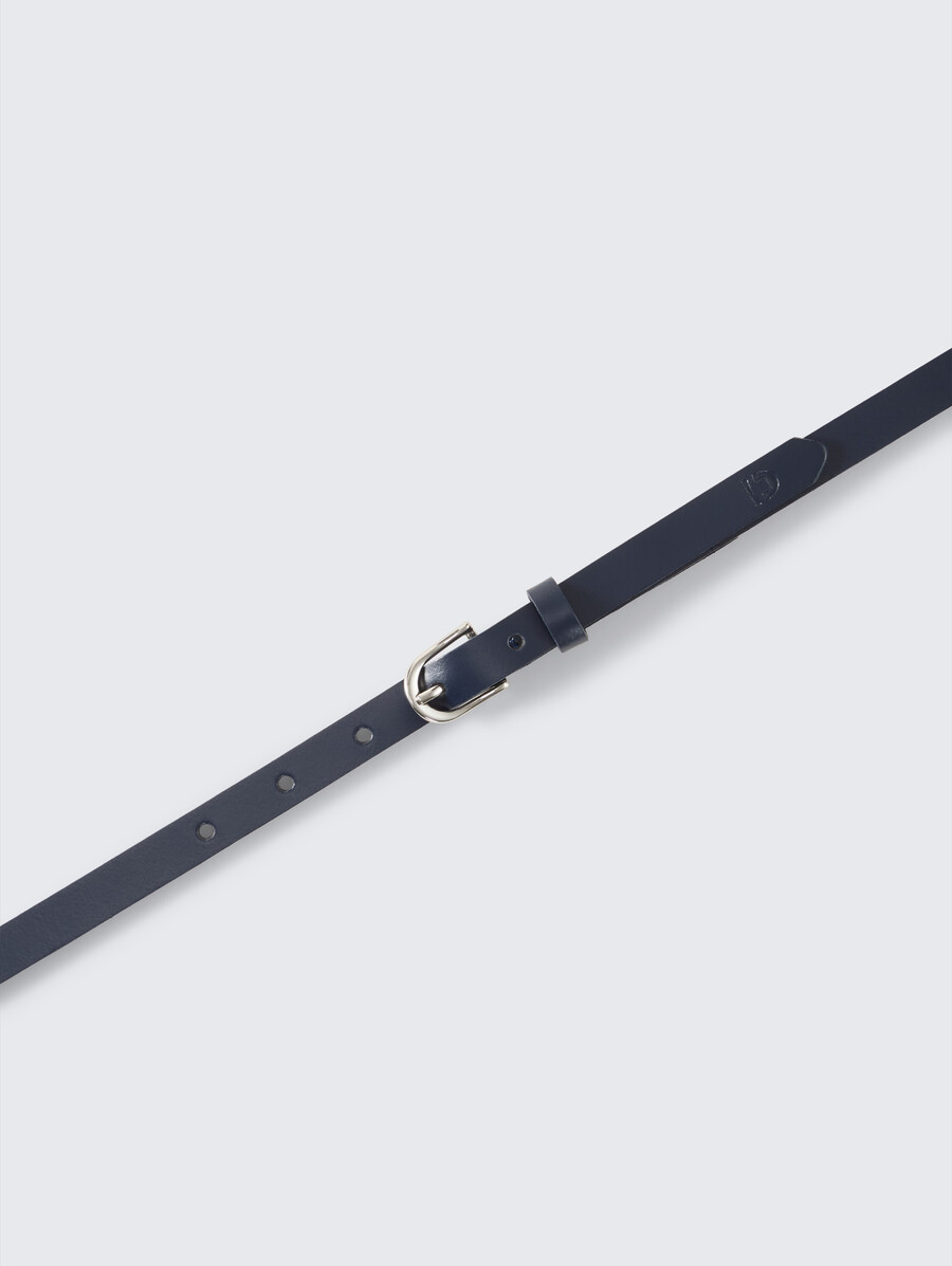 ceinture étroite en cuir ttpaula avec boucle ardillon arrondie