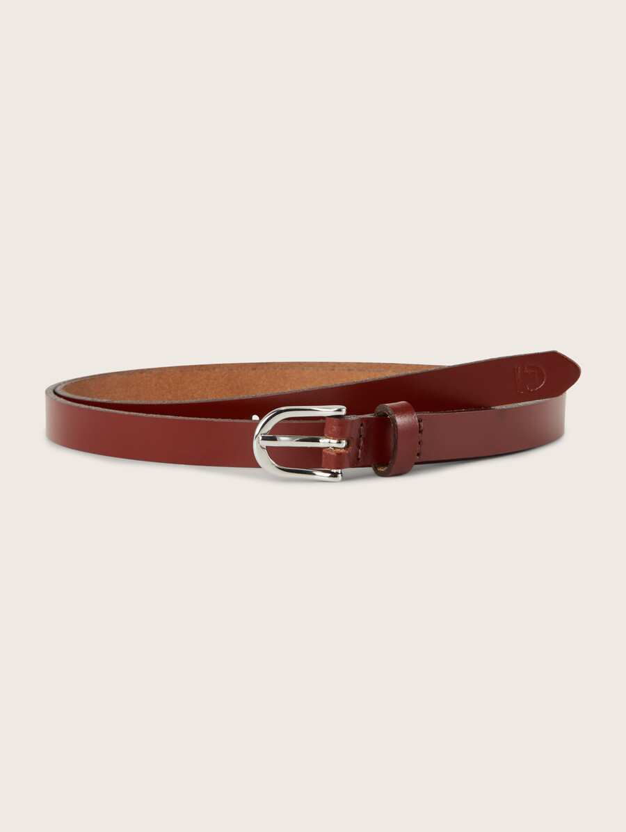ceinture étroite en cuir ttpaula avec boucle ardillon arrondie