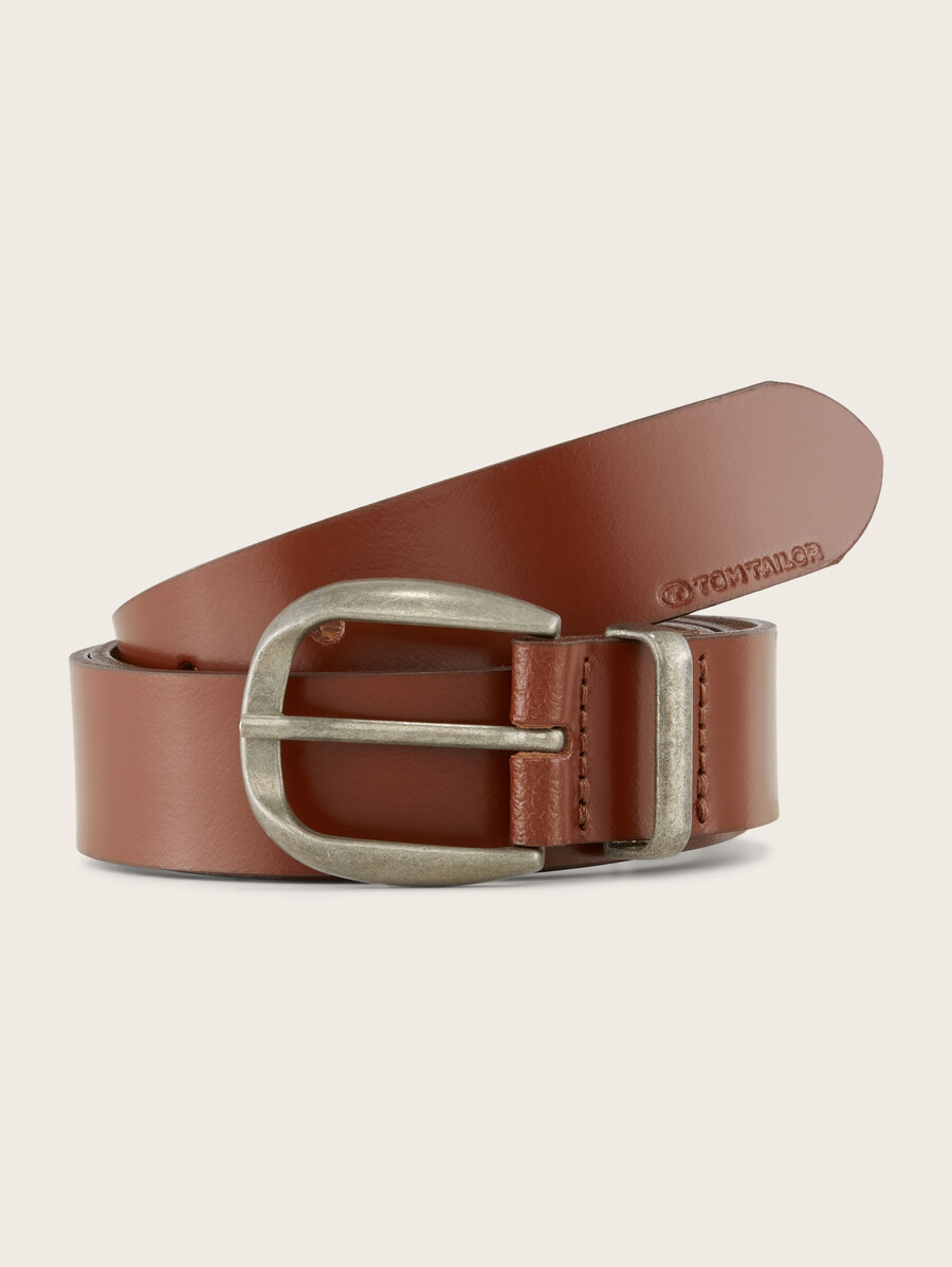 ceinture en cuir ttbrook avec boucle ardillon arrondie