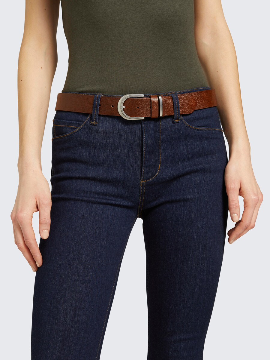 ceinture en cuir ttsandra avec boucle ardillon arrondie