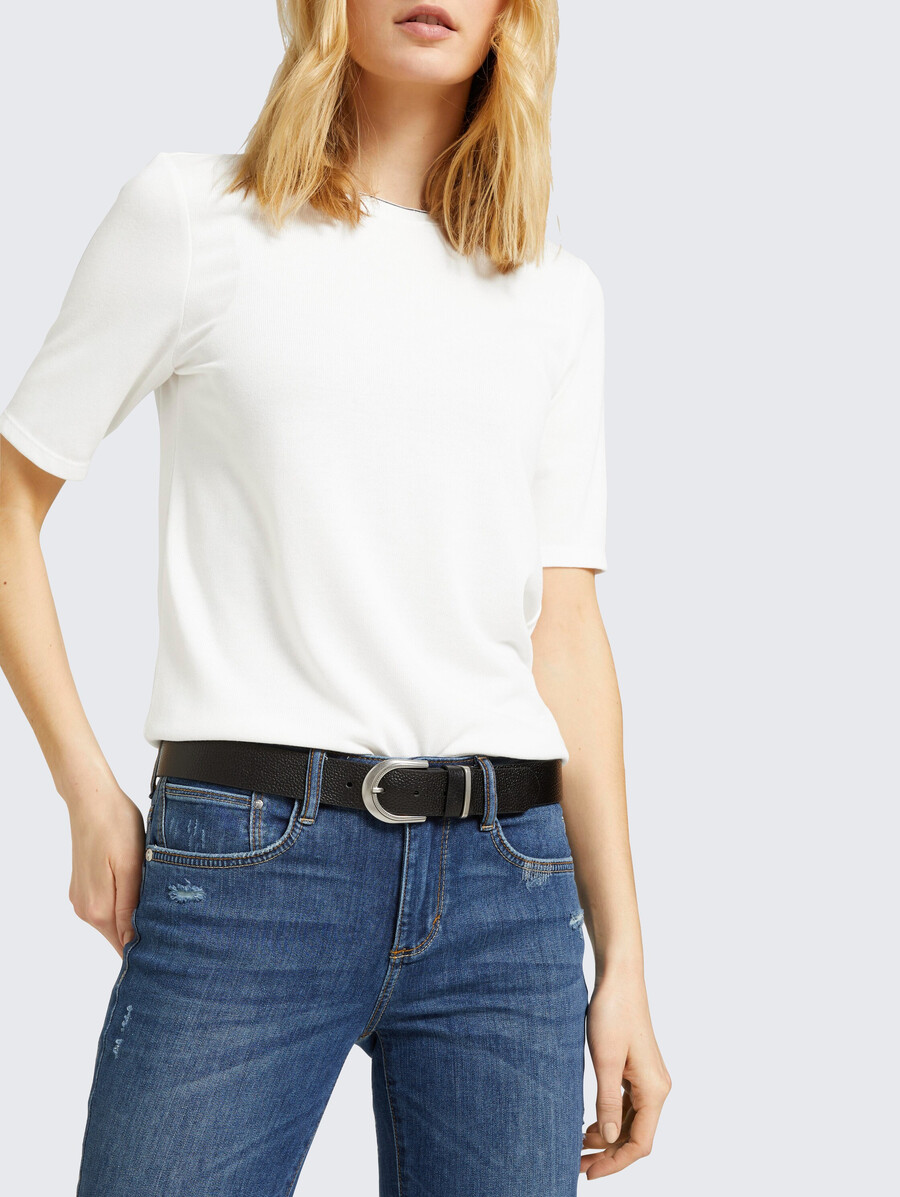 ceinture en cuir ttsandra avec boucle ardillon arrondie