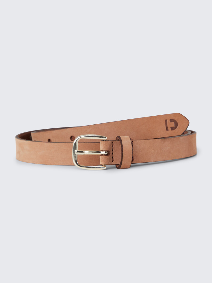 ceinture étroite en cuir ttmeghan avec boucle ardillon arrondie