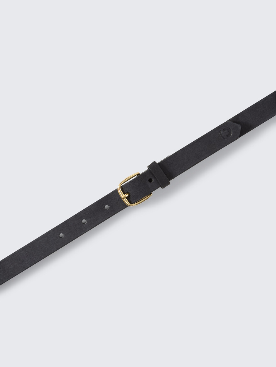 ceinture étroite en cuir ttmeghan avec boucle ardillon arrondie