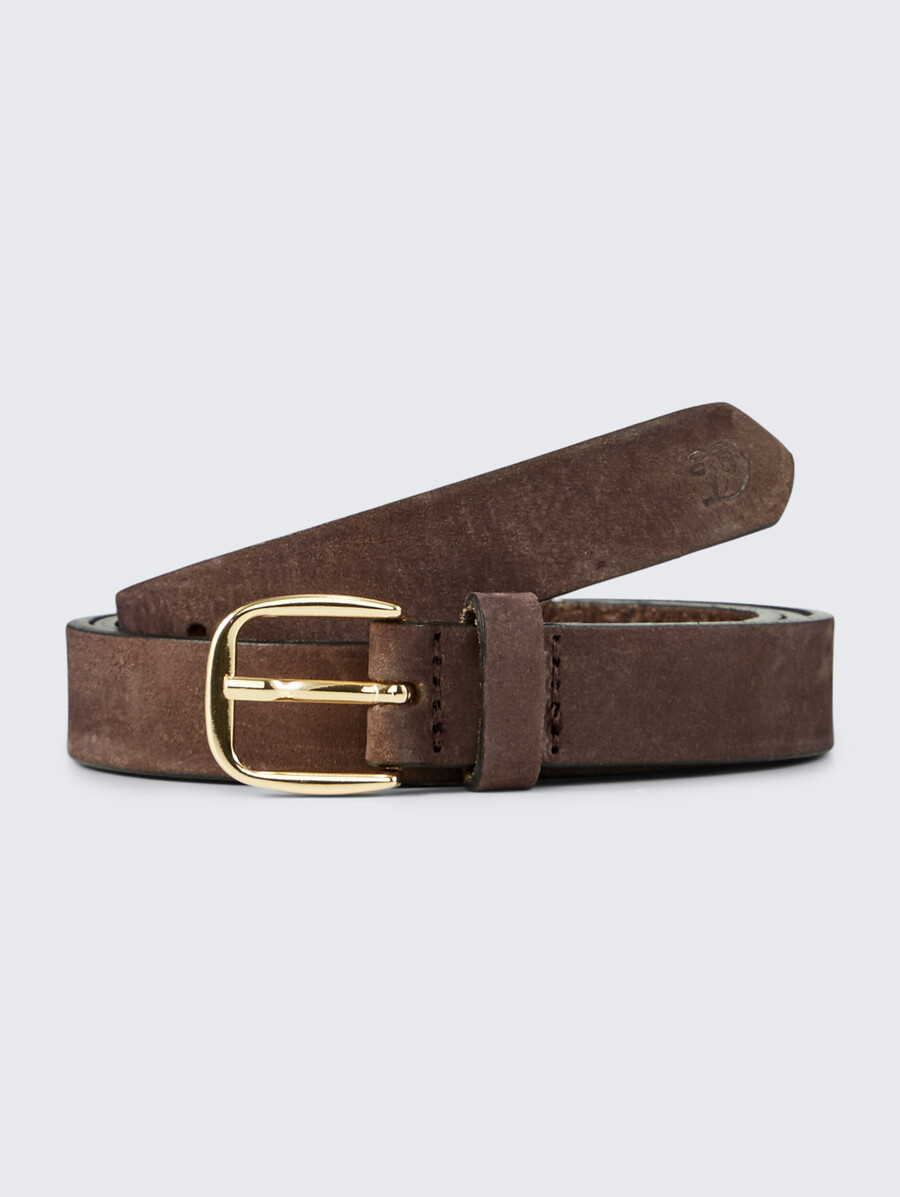 ceinture étroite en cuir ttmeghan avec boucle ardillon arrondie