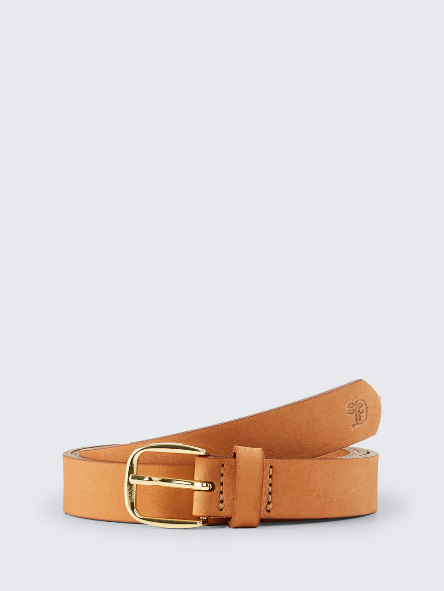 ceinture étroite en cuir ttmeghan avec boucle ardillon arrondie