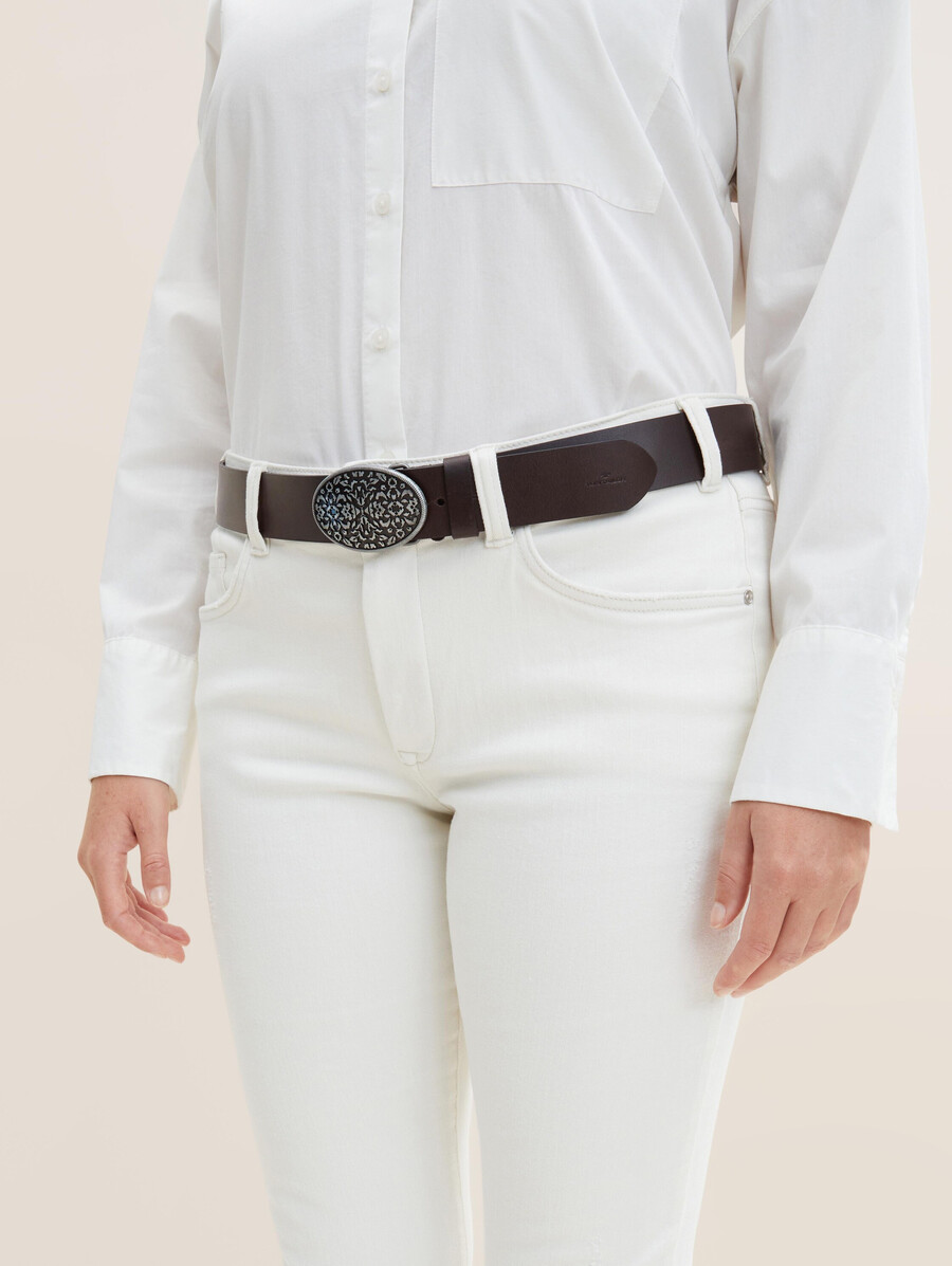 ceinture en cuir tttaylor grande taille avec boucle