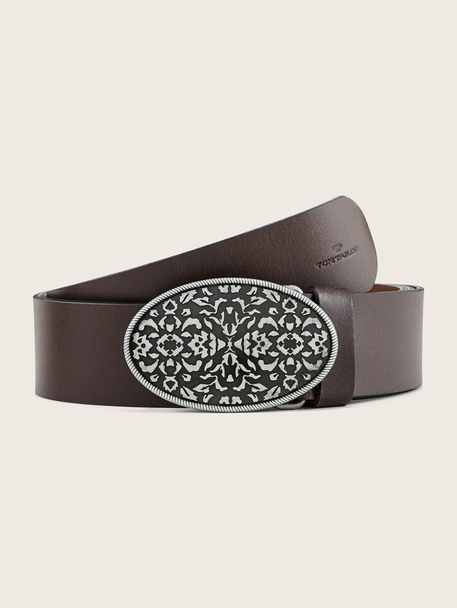 ceinture en cuir tttaylor grande taille avec boucle