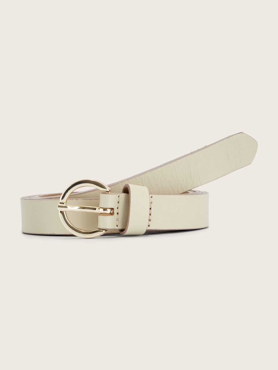 ceinture étroite en cuir ttjasmin avec boucle ardillon ronde