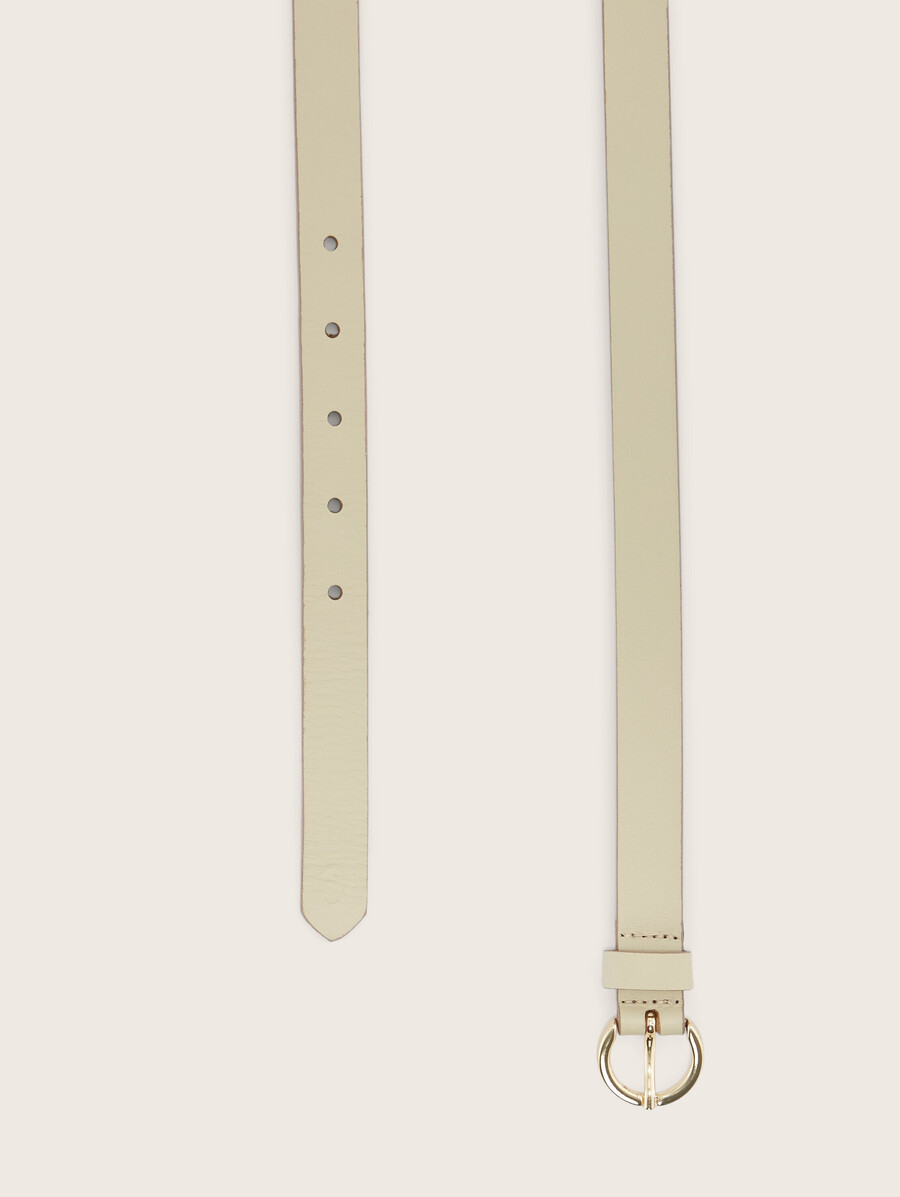 ceinture étroite en cuir ttjasmin avec boucle ardillon ronde