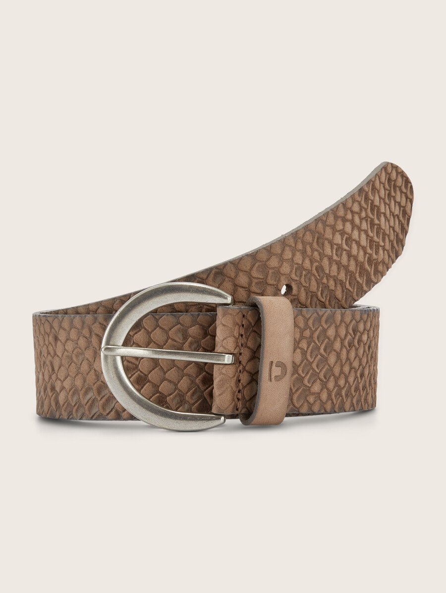 ceinture en cuir ttemily avec boucle ardillon arrondie