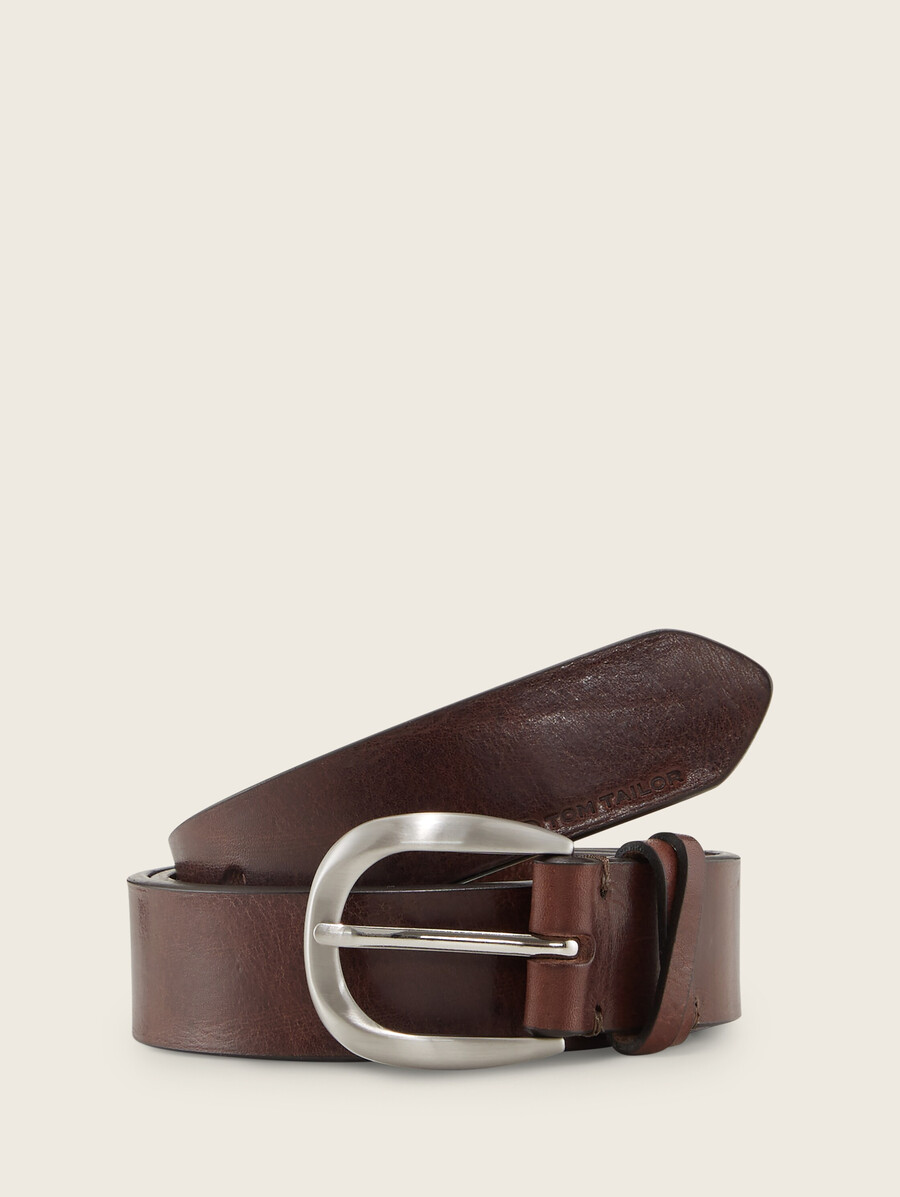 ceinture en cuir ttancy avec boucle ardillon arrondie