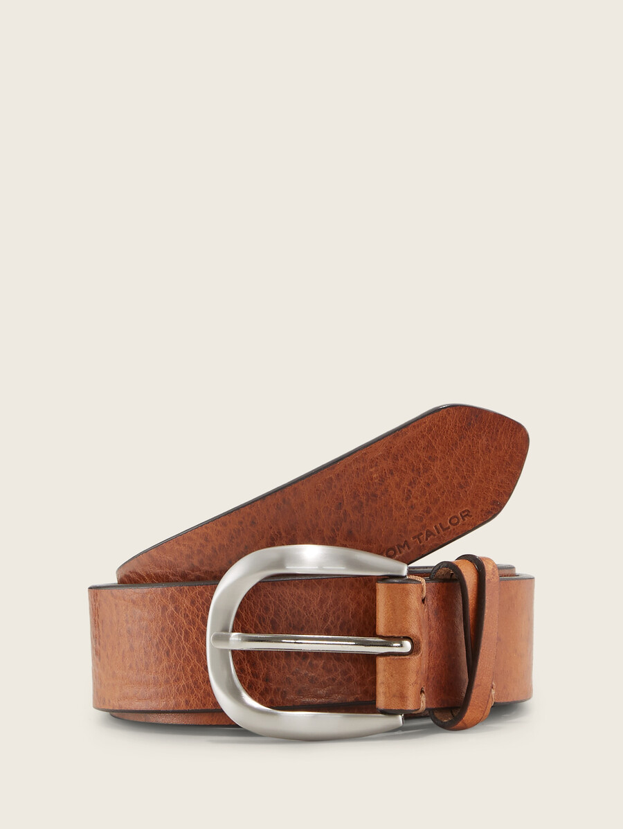 ceinture en cuir ttancy avec boucle ardillon arrondie