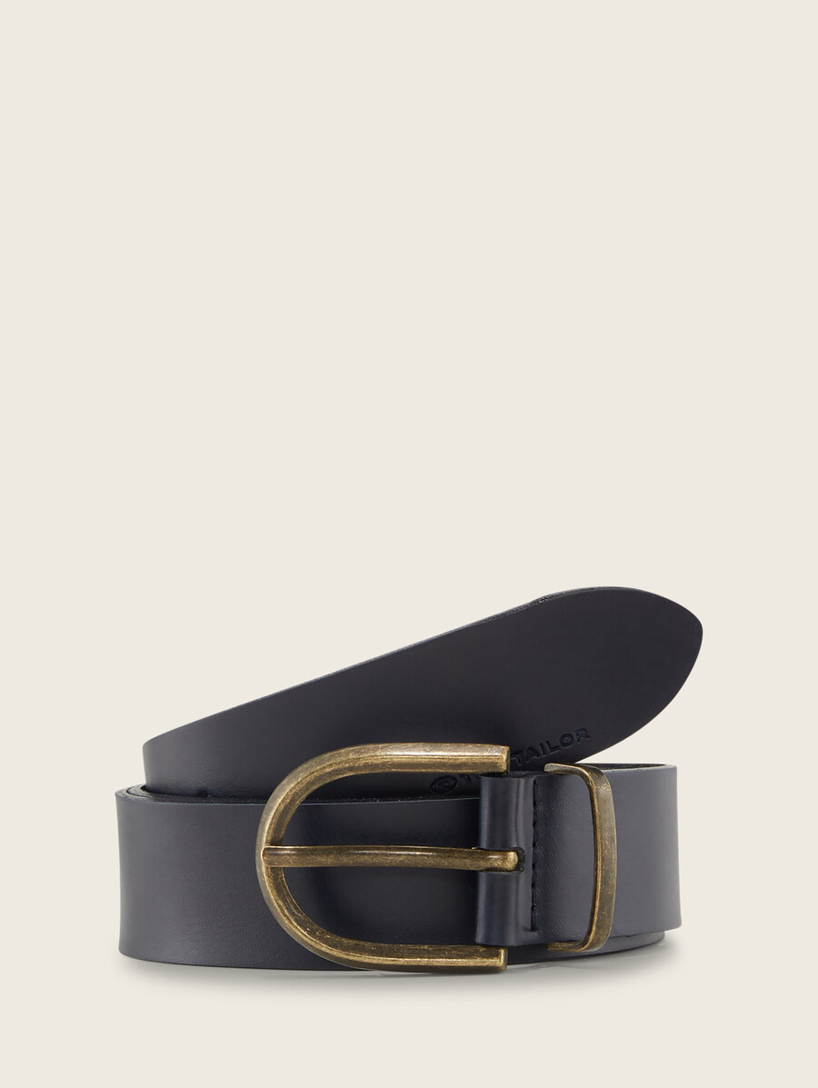 ceinture en cuir avec boucle ardillon arrondie