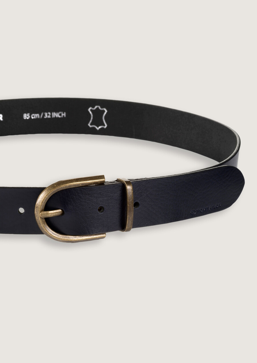 ceinture en cuir avec boucle ardillon arrondie