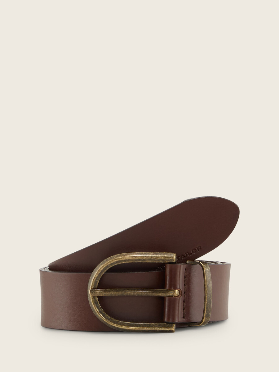 ceinture en cuir avec boucle ardillon arrondie
