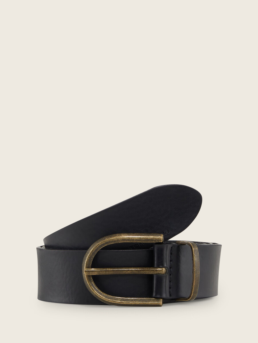 ceinture en cuir avec boucle ardillon arrondie