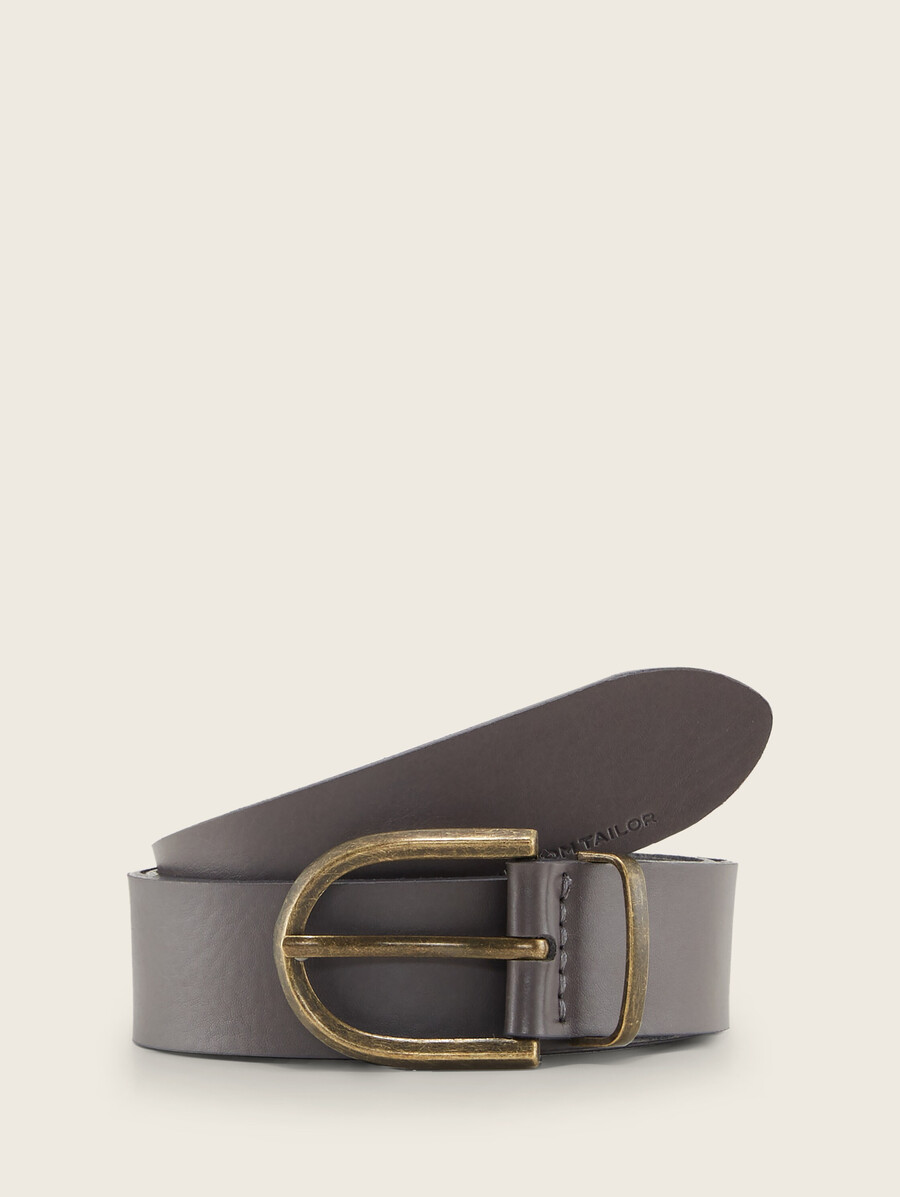 ceinture en cuir avec boucle ardillon arrondie