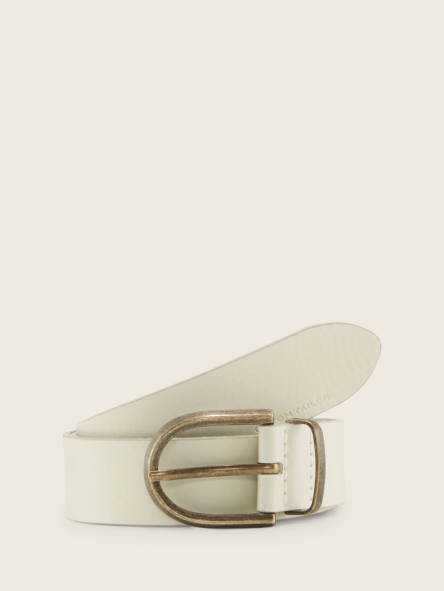 ceinture en cuir avec boucle ardillon arrondie