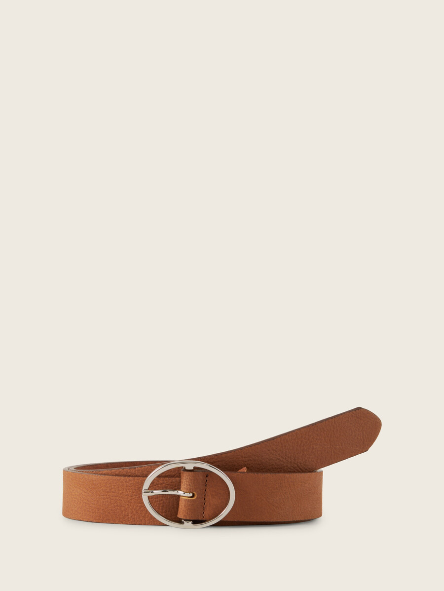 ceinture en cuir avec boucle ardillon ovale