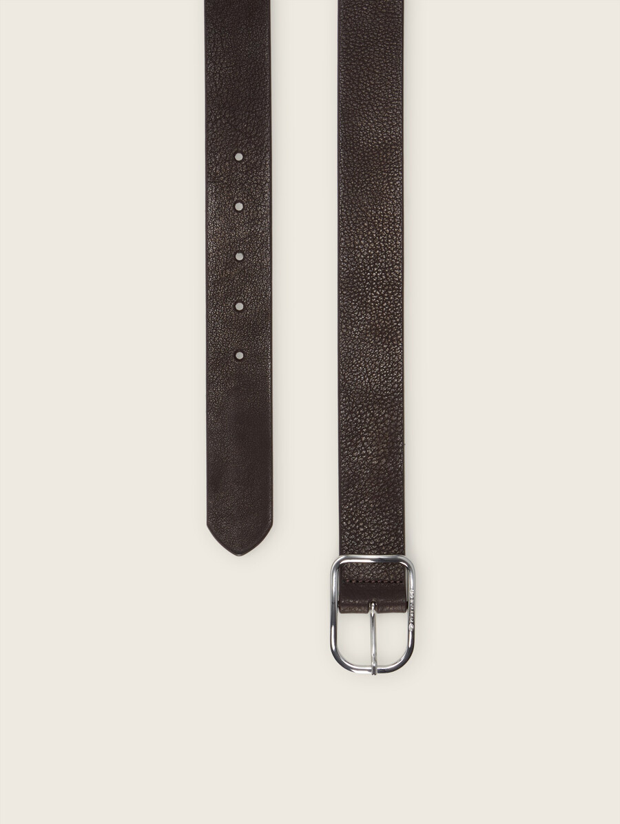 ceinture en cuir tthelen avec boucle ardillon arrondie