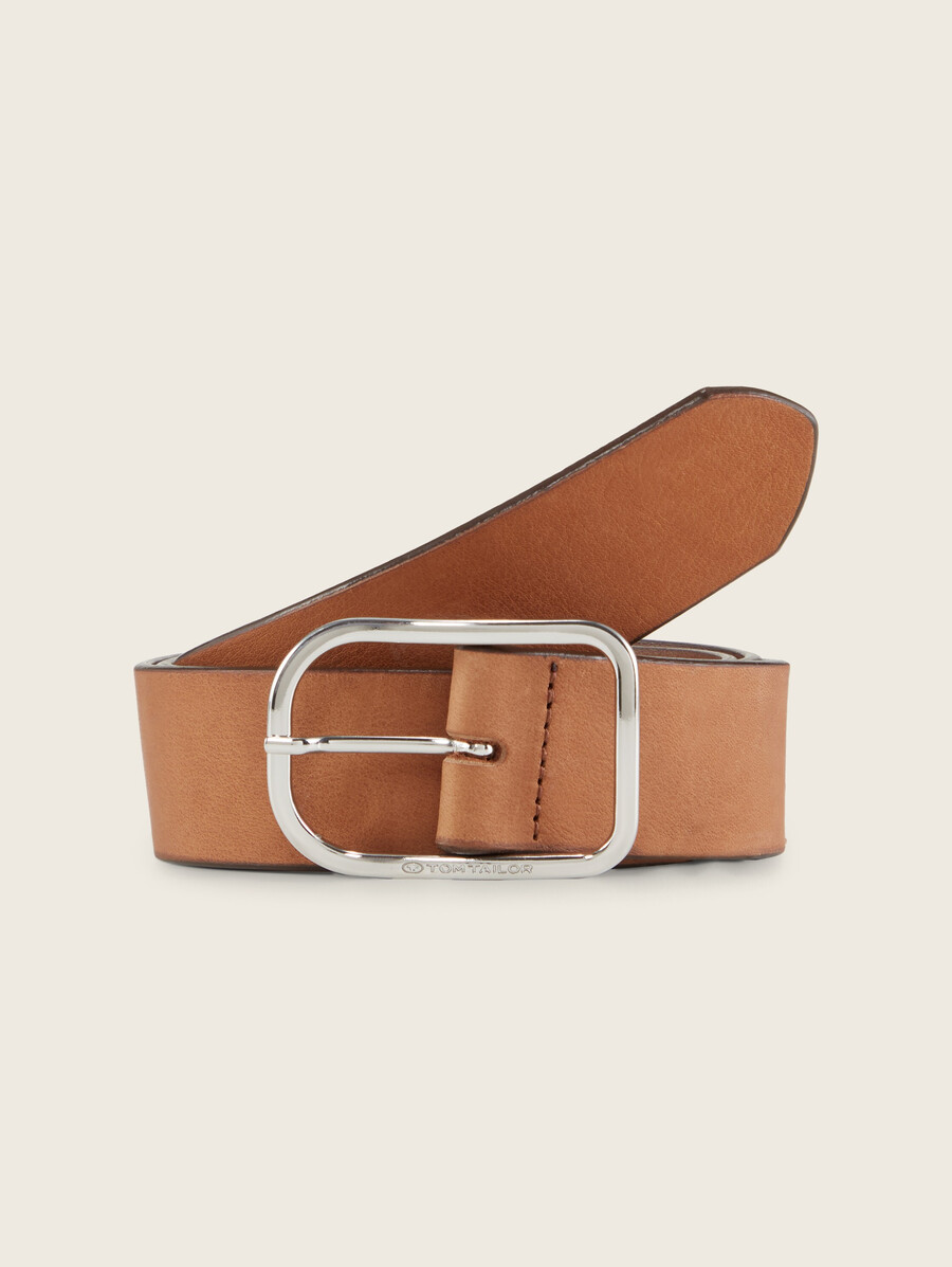 ceinture en cuir tthelen avec boucle ardillon arrondie