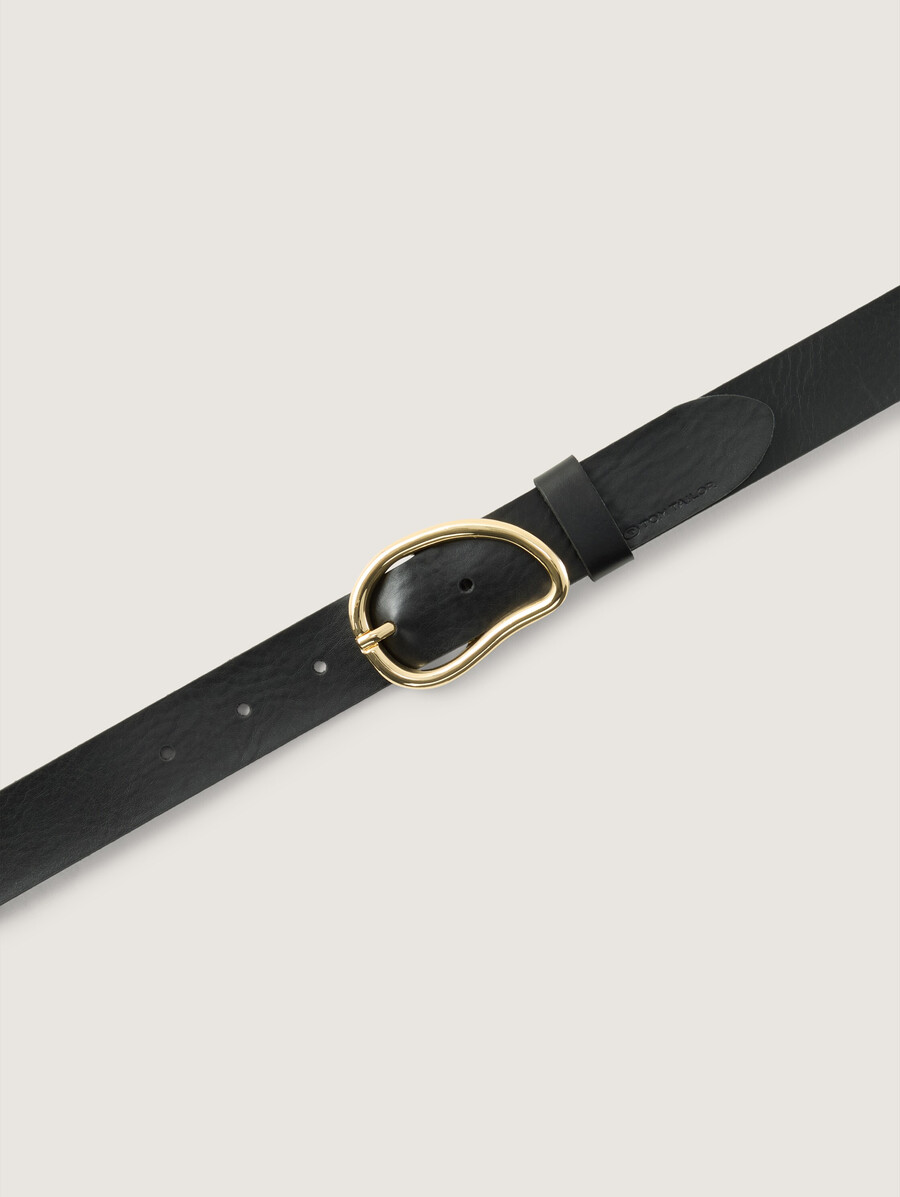ceinture en cuir ttrosie avec boucle ardillon arrondie