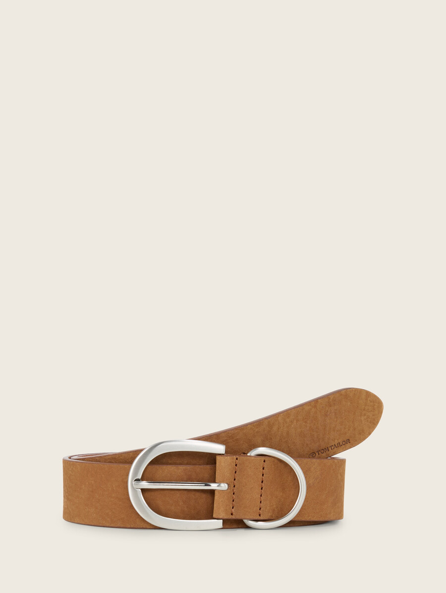 ceinture en cuir tttory avec boucle ardillon arrondie