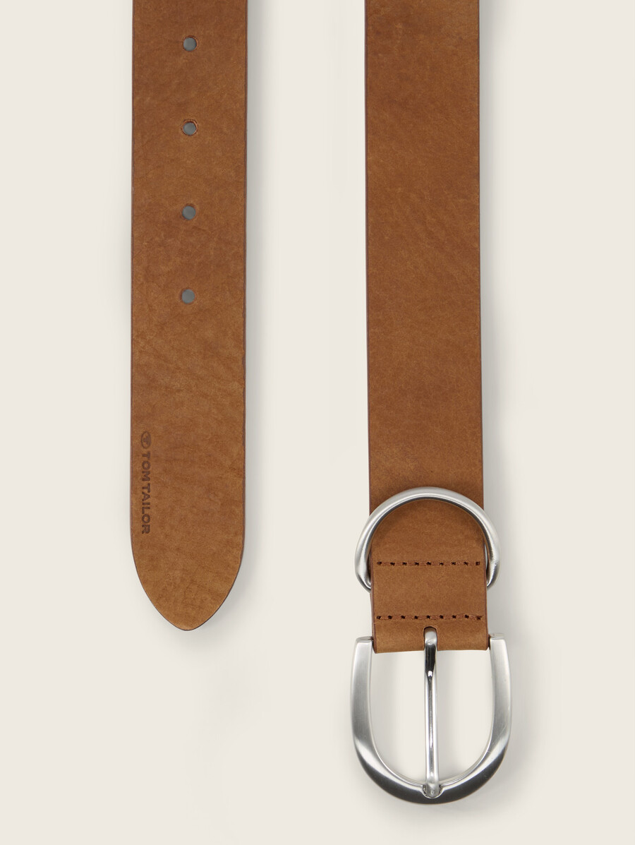 ceinture en cuir tttory avec boucle ardillon arrondie