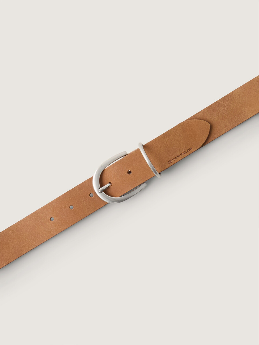 ceinture en cuir tttory avec boucle ardillon arrondie