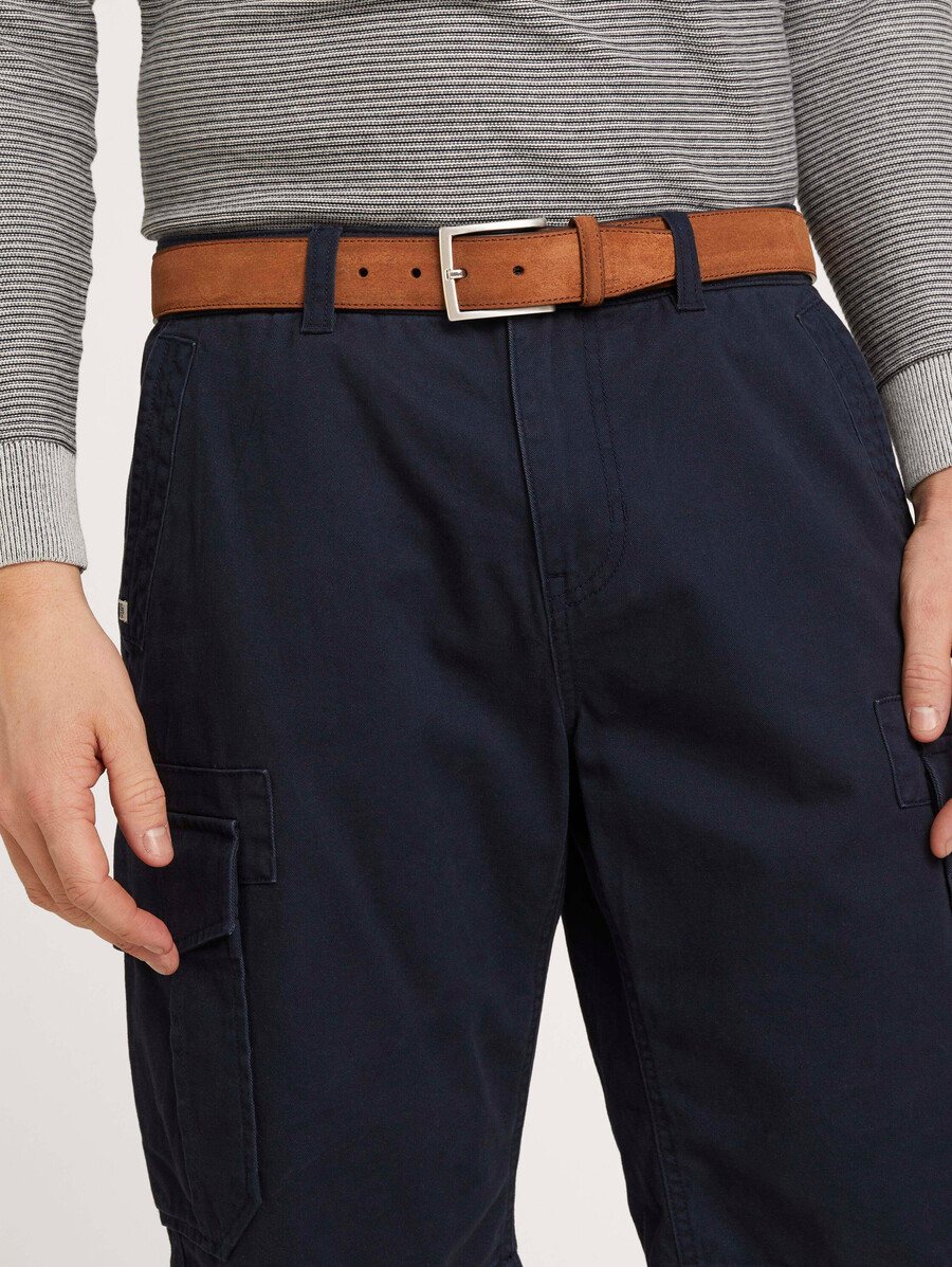 ceinture en cuir suédé ttfrank avec boucle ardillon carrée