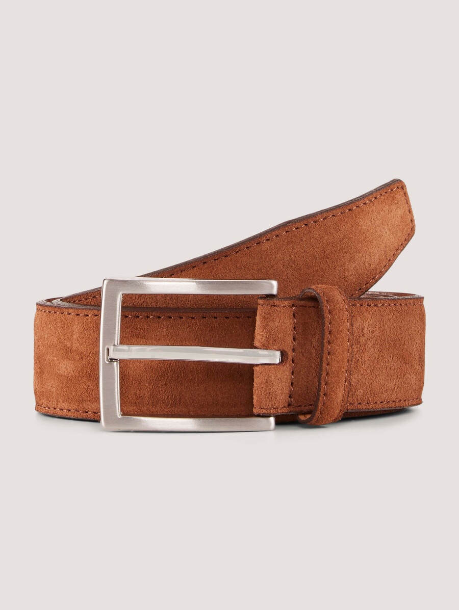 ceinture en cuir suédé ttfrank avec boucle ardillon carrée