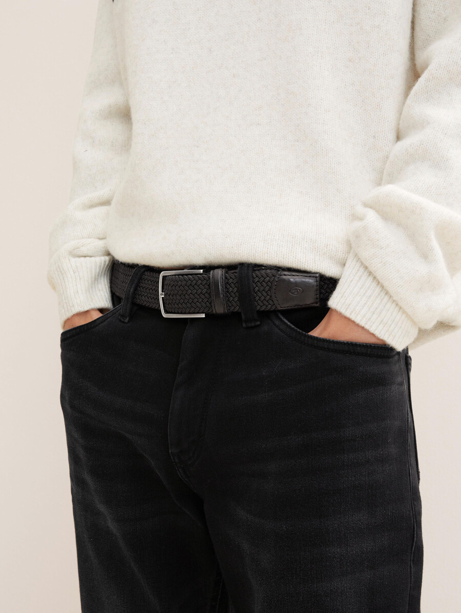 ceinture élastique tressée ttalex avec boucle à ardillon carrée