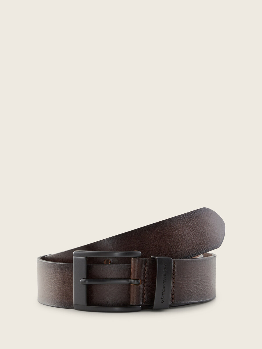 ceinture en cuir ttthomas avec boucle ardillon carrée