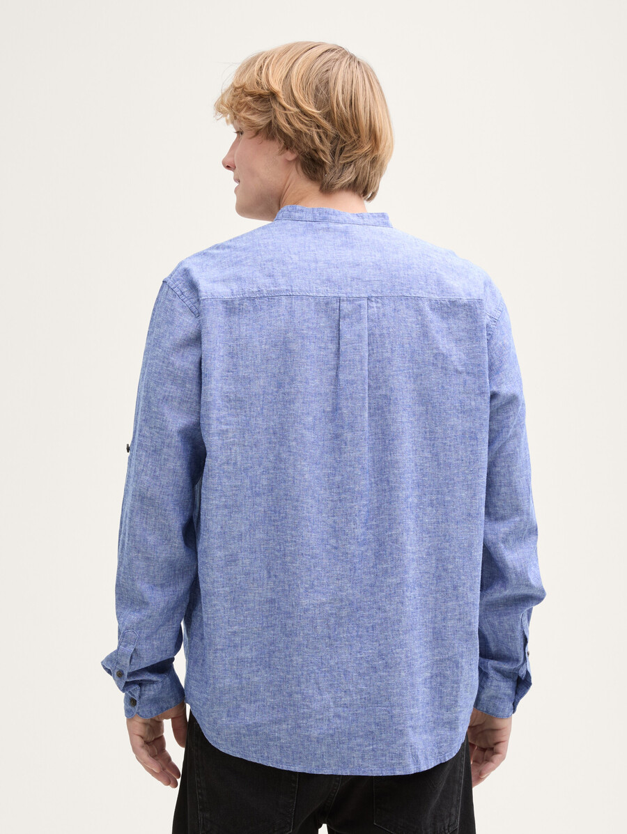 tunique-chemise coupe décontractée en lin