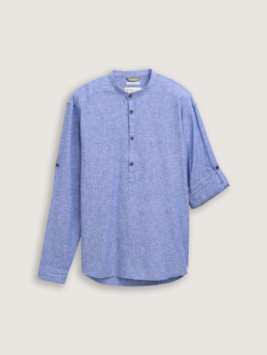 tunique-chemise coupe décontractée en lin