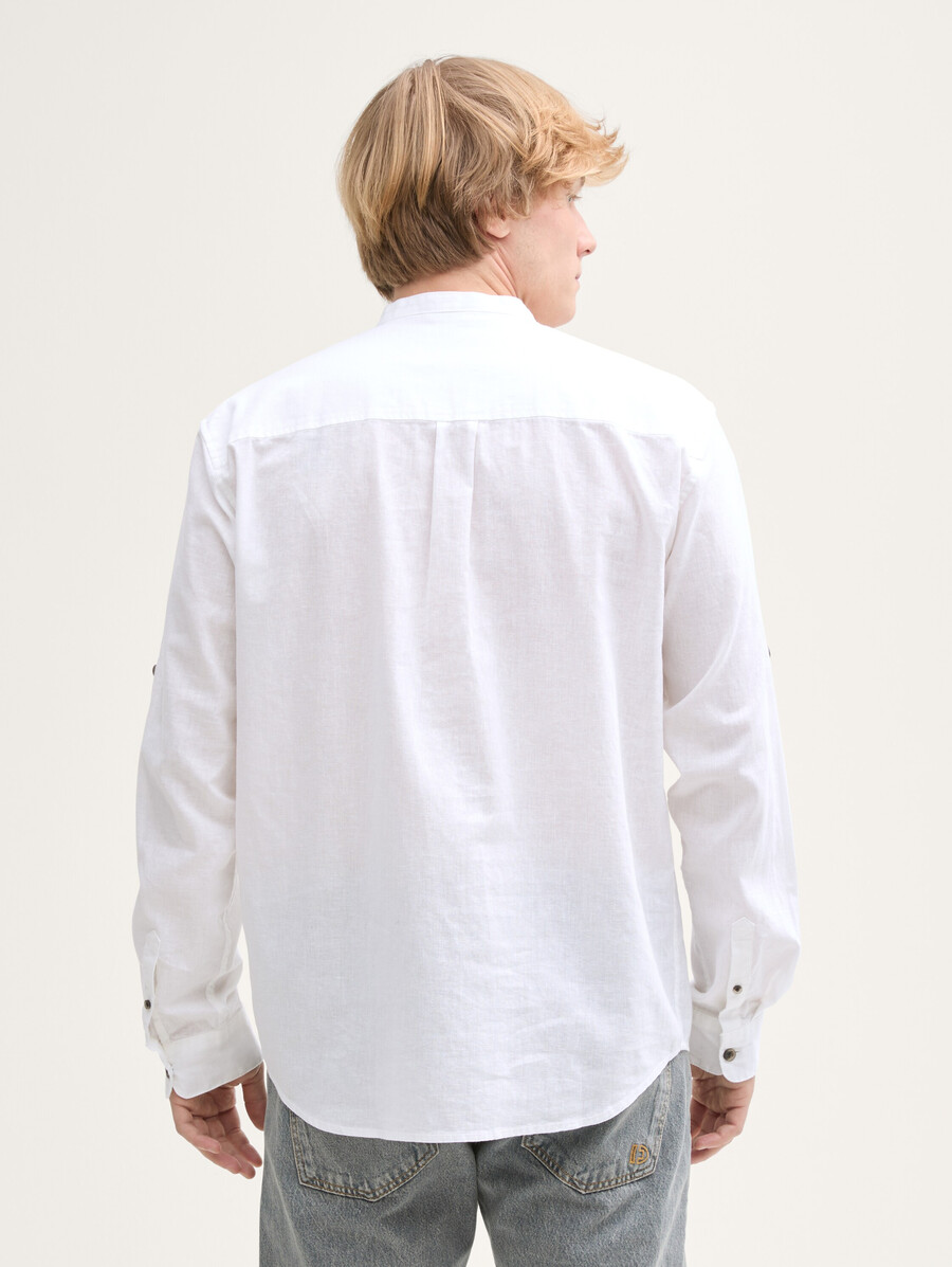 tunique-chemise coupe décontractée en lin