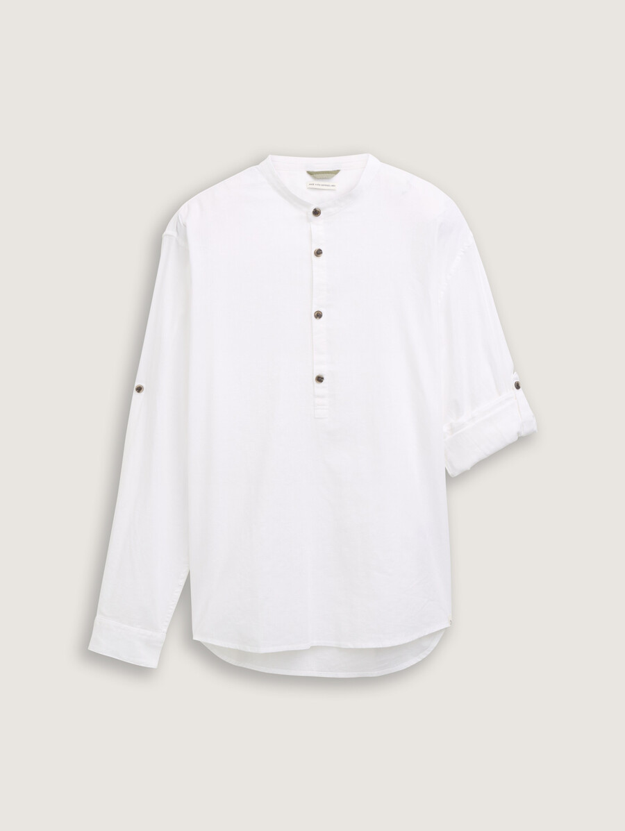 tunique-chemise coupe décontractée en lin