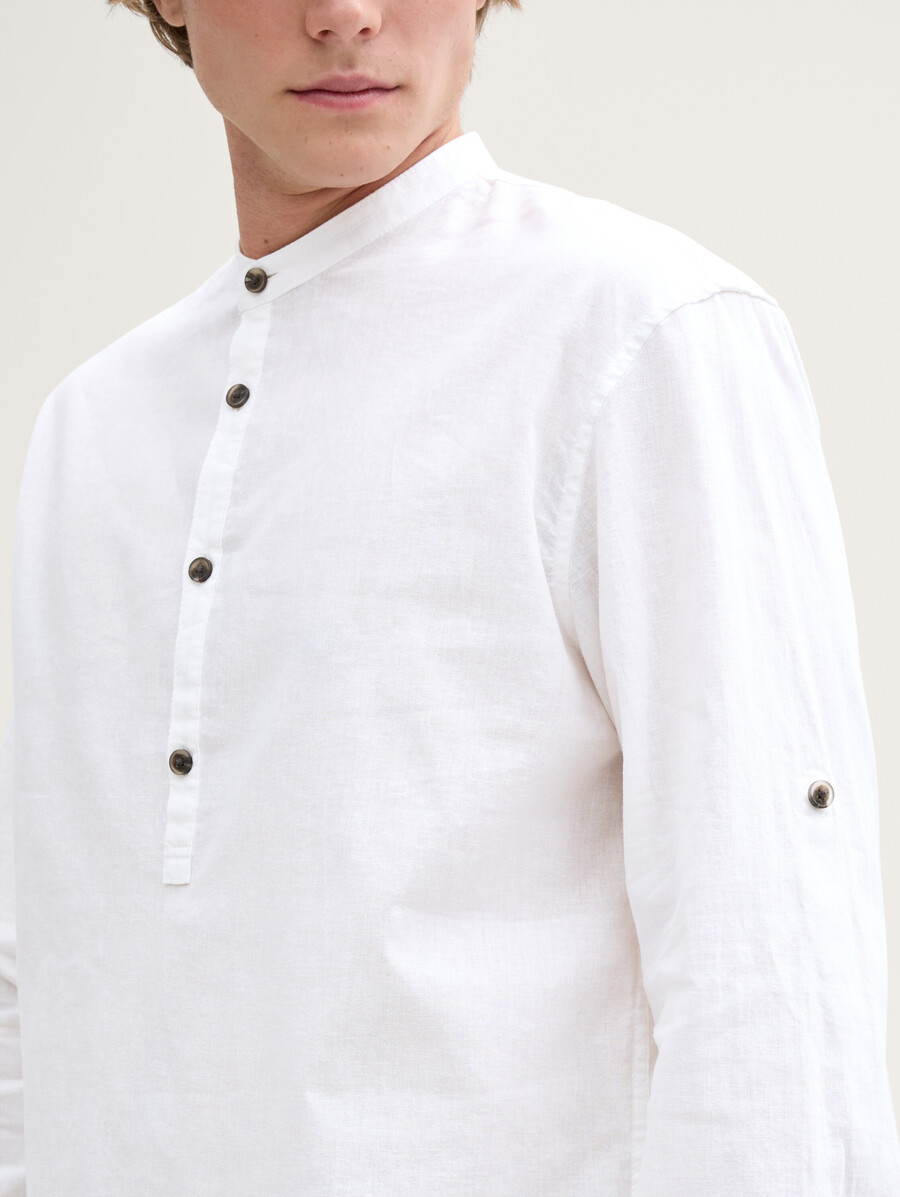 tunique-chemise coupe décontractée en lin