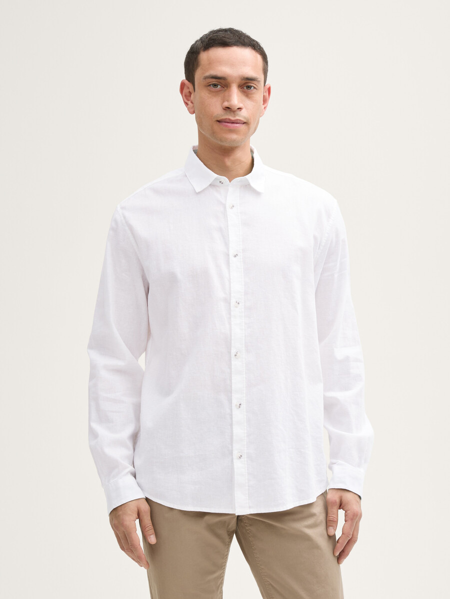 chemise coupe classique avec teneur en lin