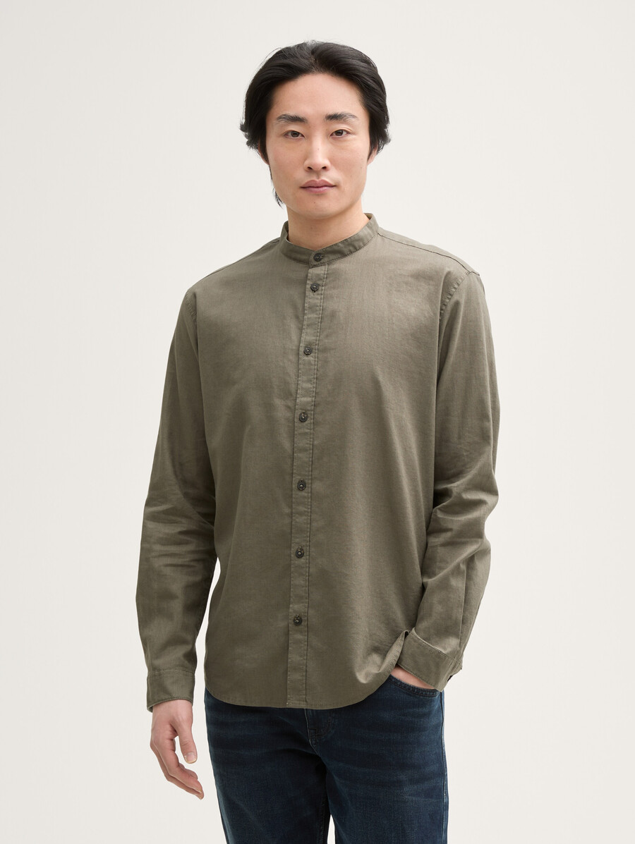 chemise coupe classique avec teneur en lin
