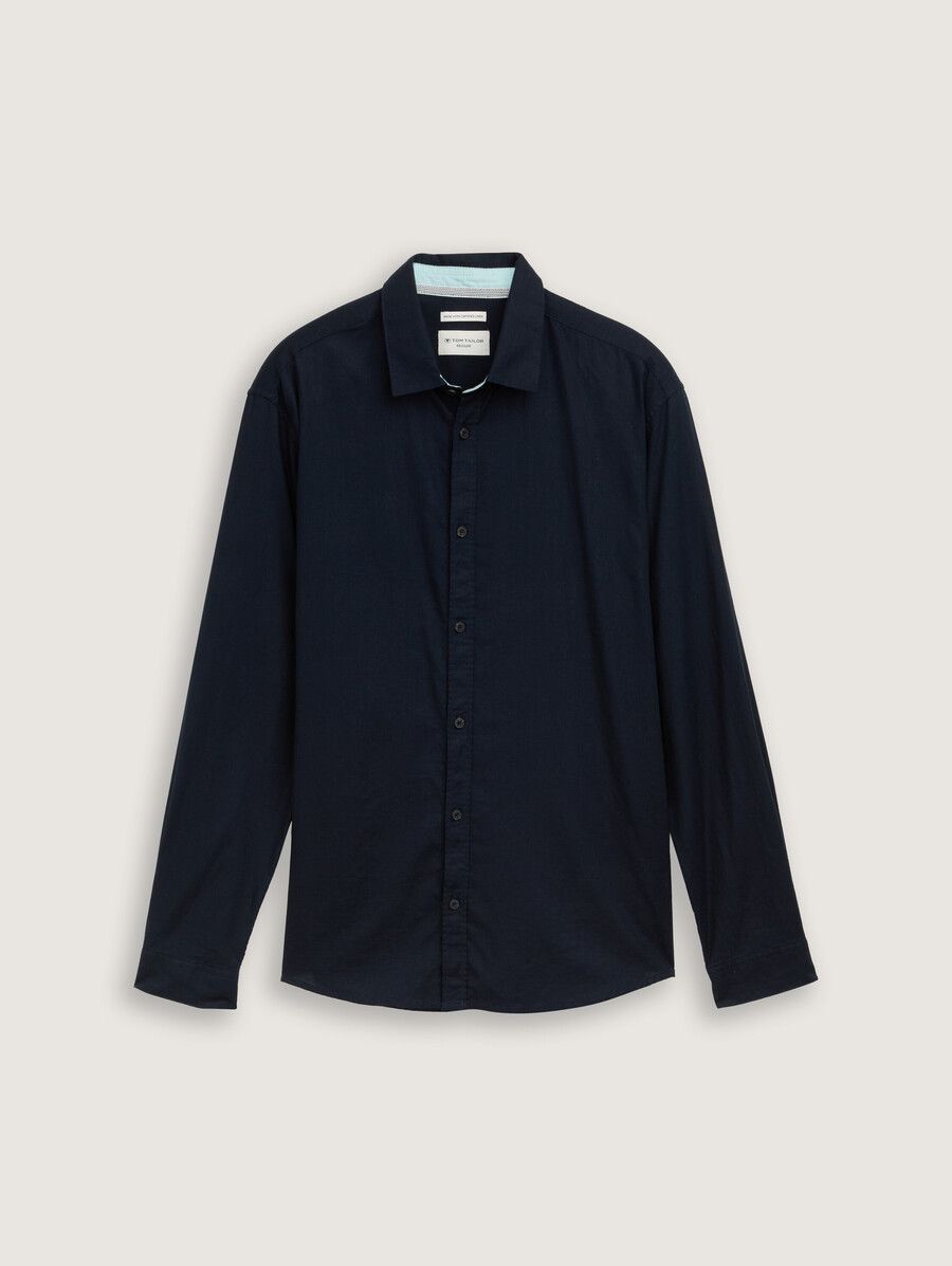chemise coupe classique avec teneur en lin